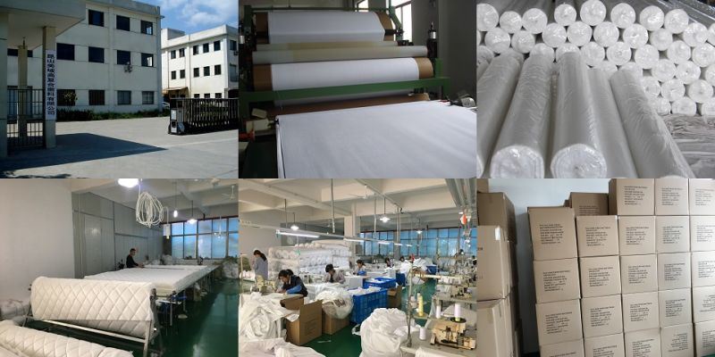Oeko 工厂批发用于床垫保护罩的优质防水面料，用于床垫罩的 PU /TPU 面料，100% 棉毛圈
