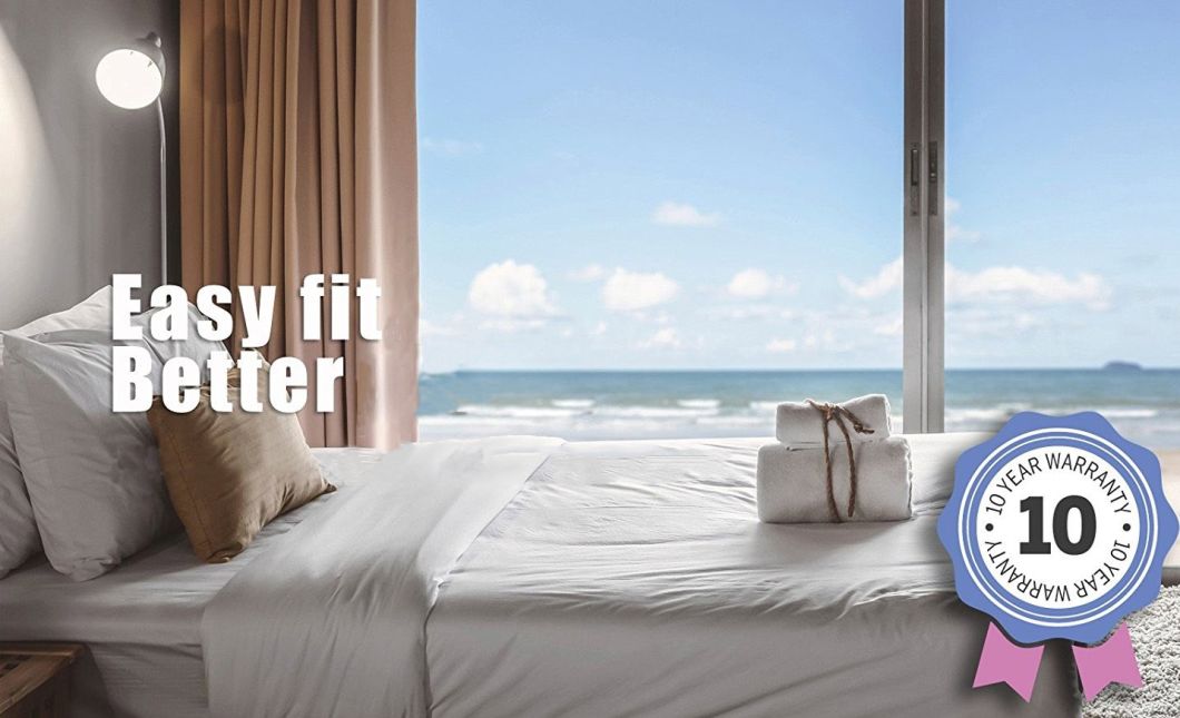 六边拉链防水床垫外壳-拉伸 18 英寸床垫