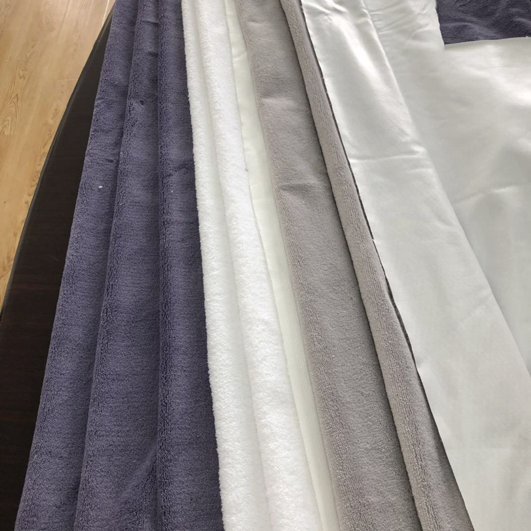 Oeko 工厂批发用于床垫保护罩的优质防水面料，用于床垫罩的 PU /TPU 面料，100% 棉毛圈